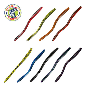 Charlie's Worms finesse worm scented soft bait colors